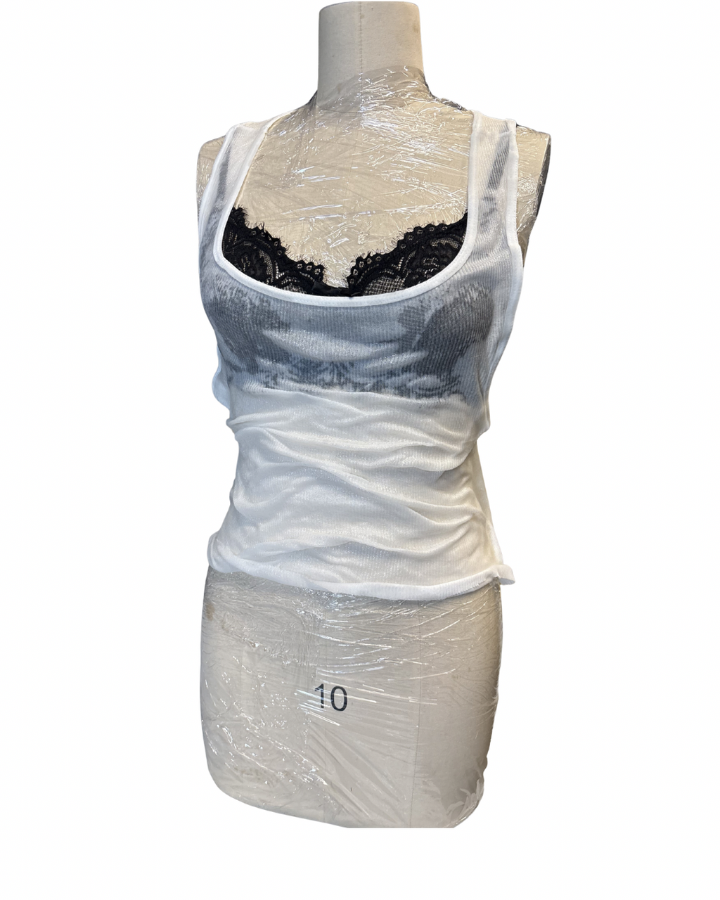 Lace Bra “Wet” Tank